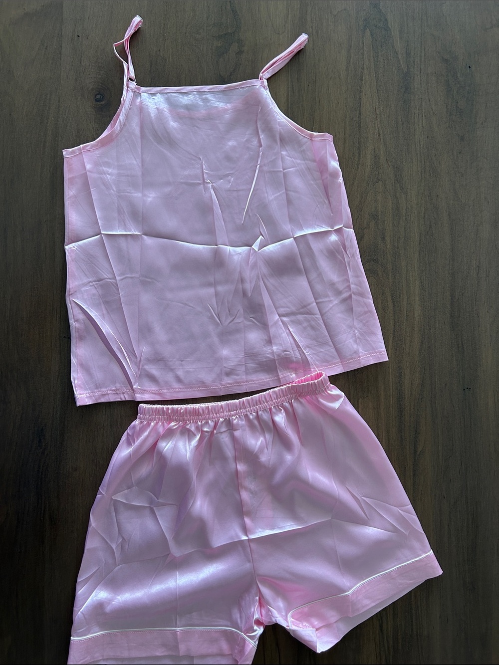 Kids Pink Satin Pajama Set - Two-Piece Sleepwea